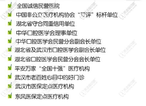 武漢愛(ài)尚大眾齒科榮譽(yù)稱(chēng)號(hào)