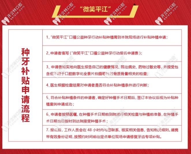 平江致遠口腔申請種植牙補貼流程